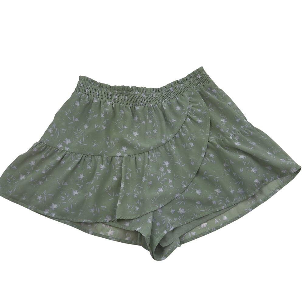 Le Lis Floral Ruffled Cottagecore Feminine Romantic Skorts Women's Size Small